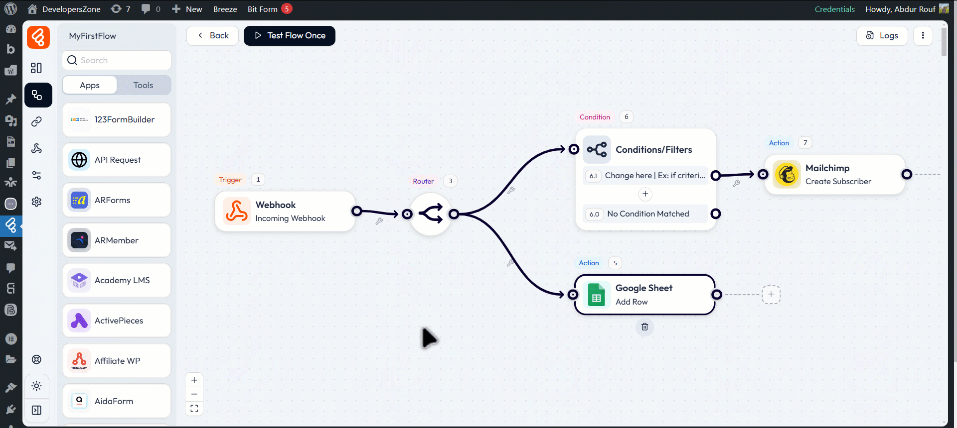 Bit Flows - Fields Mapping - Flow