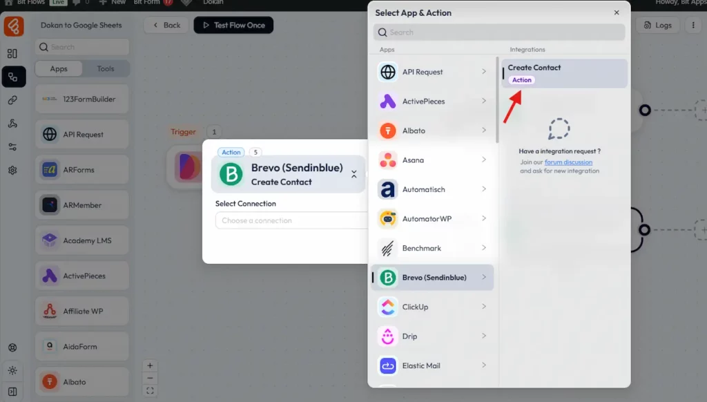Brevo über Bit Flows anschließen