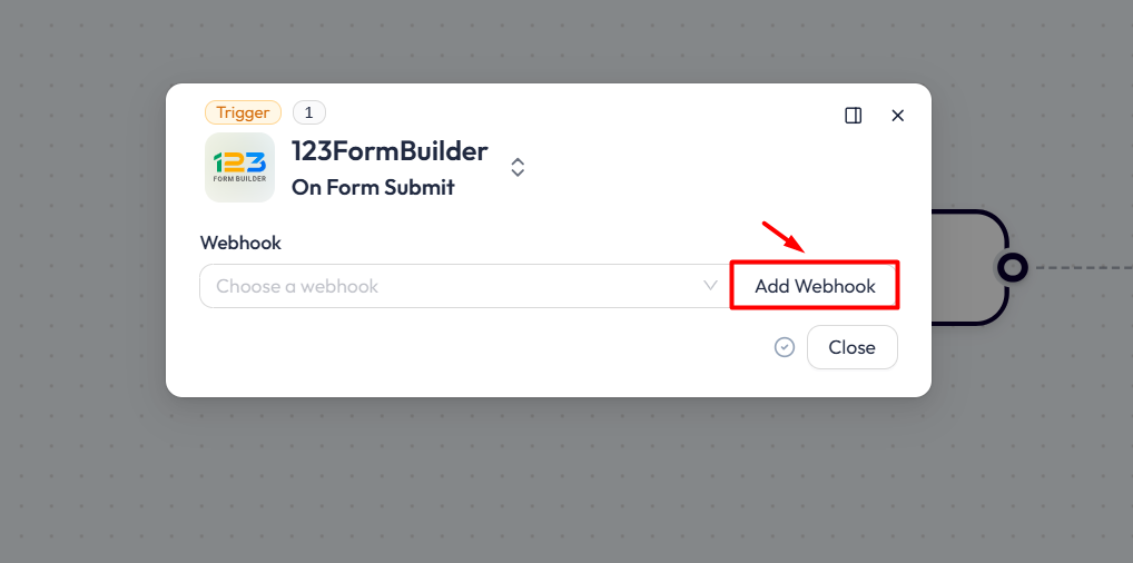 123FormBuilder Integration with Bit Flows  - Add Webhook