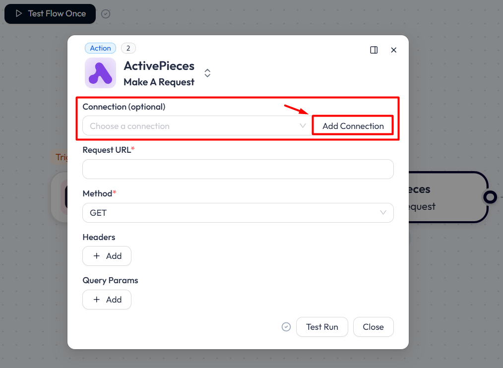 ActivePieces Integrations with Bit Flows  - Add Connection