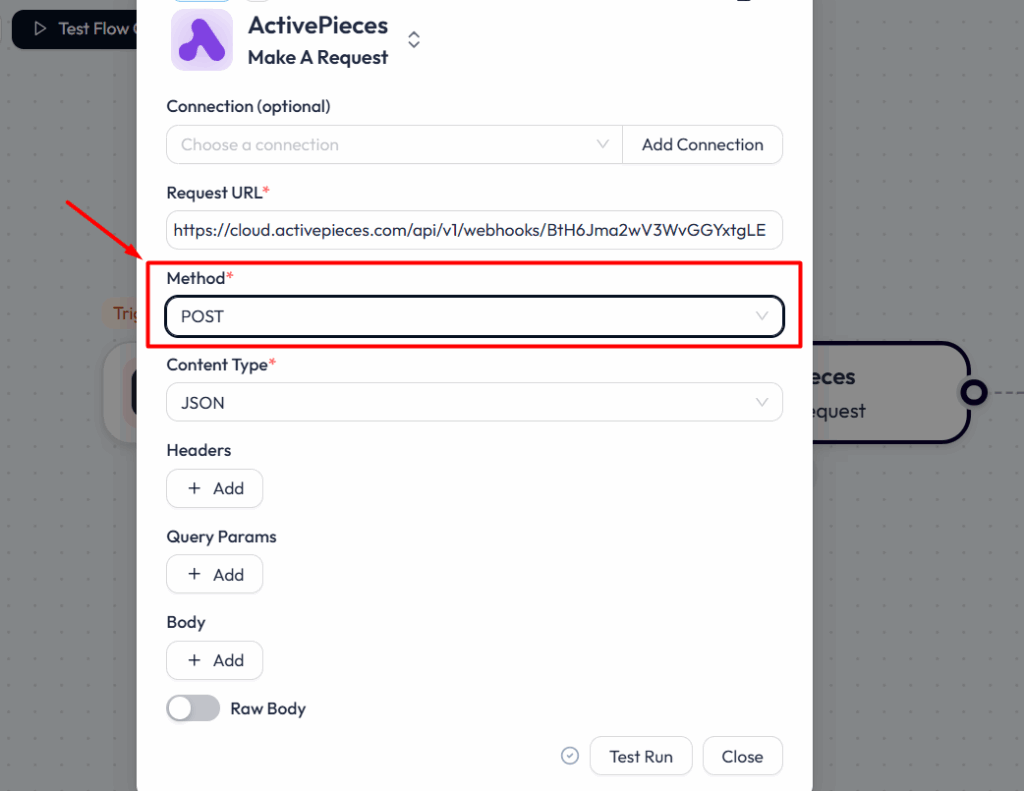 ActivePieces Integrations with Bit Flows  - Choose HTTP Method