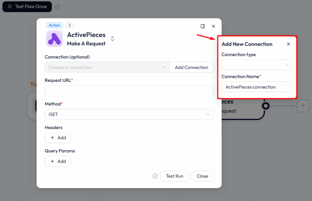 ActivePieces Integrations with Bit Flows  - New Connection