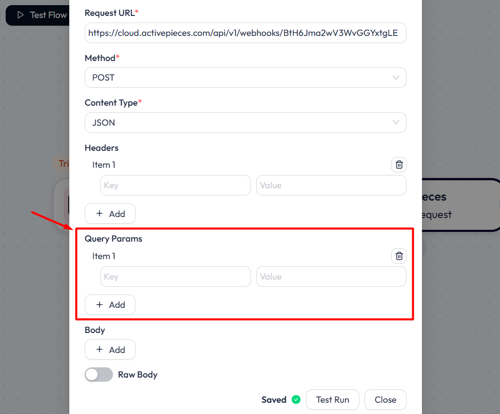 ActivePieces Integrations with Bit Flows  - Query Params