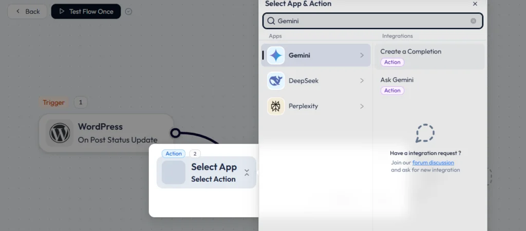 seleccione gemini como las acciones