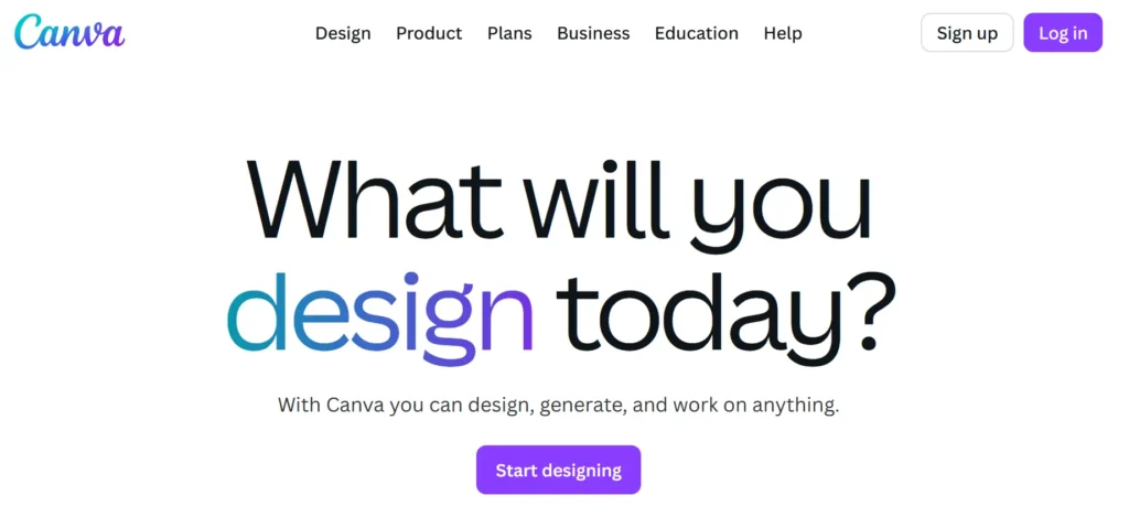 Canva - Best AI design tool for startups
