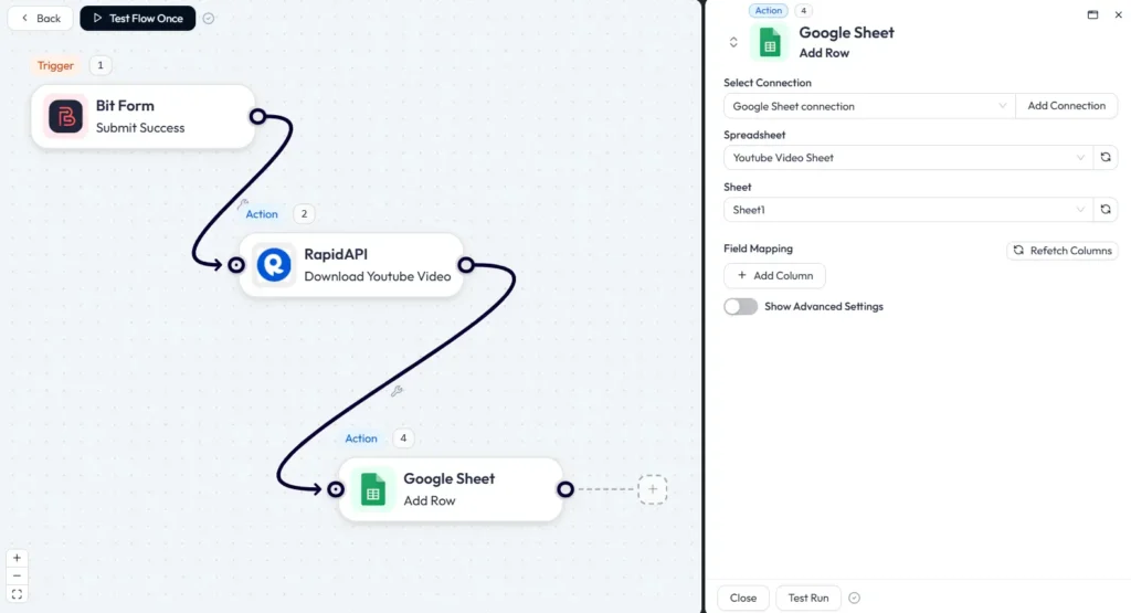 Collegare Google Sheets con Rapid API e Bit Flows