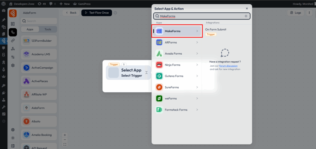MakeForms integrations