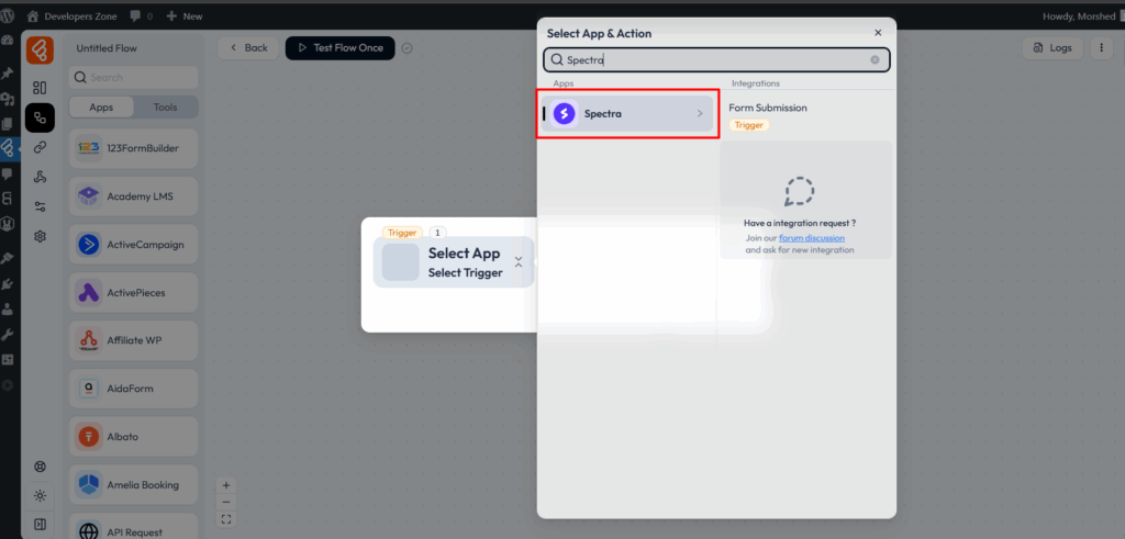 Spectra integrations