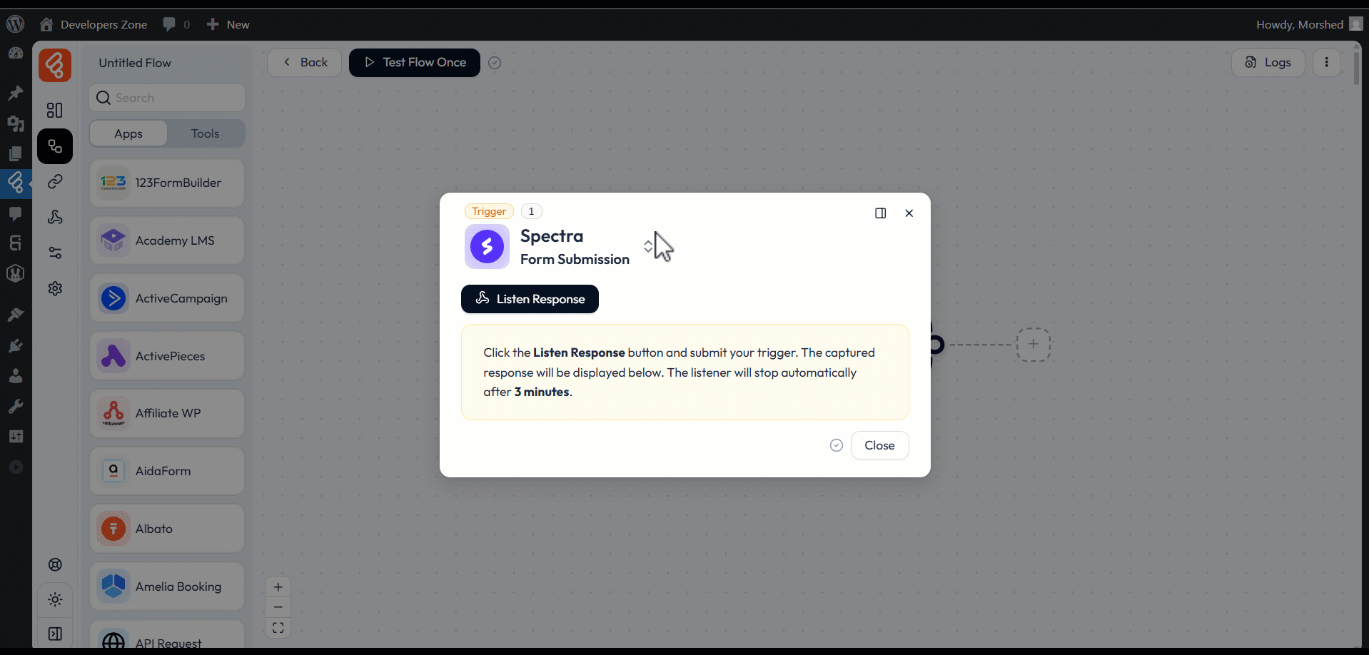 Spectra integrations