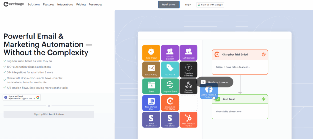 Encharge ( Automatización del correo electrónico para B2B y SaaS)