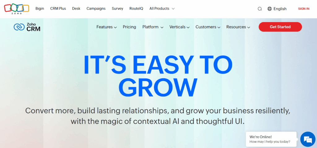 Zoho CRM ( AI Powered Ventas y Marketing )