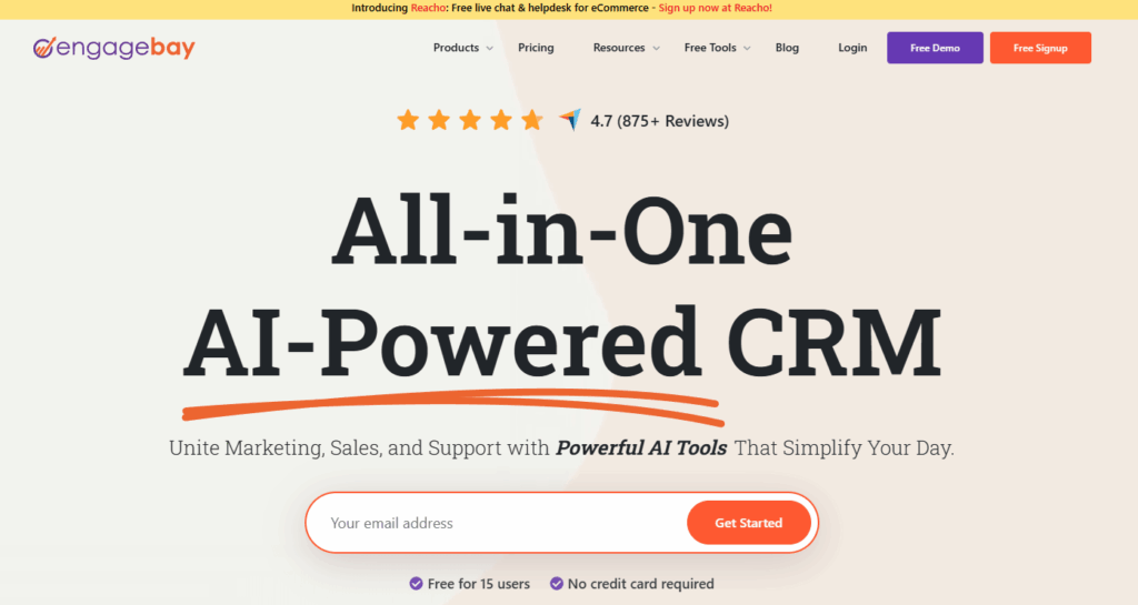 EngageBay ( CRM y herramienta de automatización de marketing )