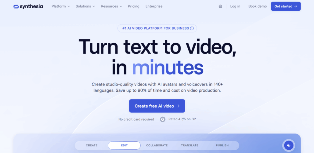 Synthesia ( Hacer vídeos con IA )