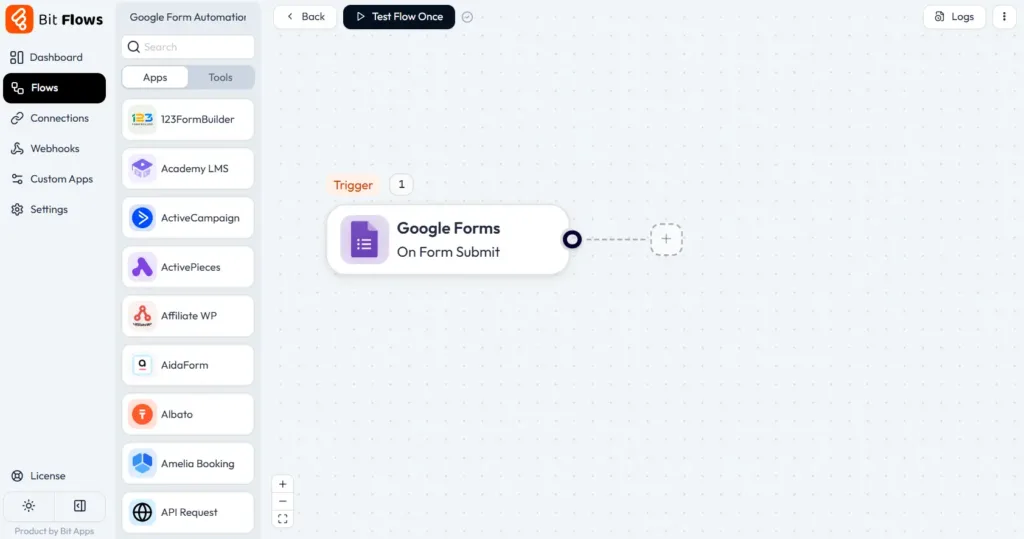 Google-formulieren op Bit Flows