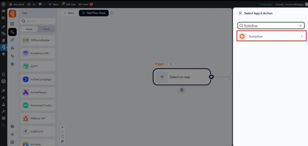 BuddyBoss Integration as Trigger