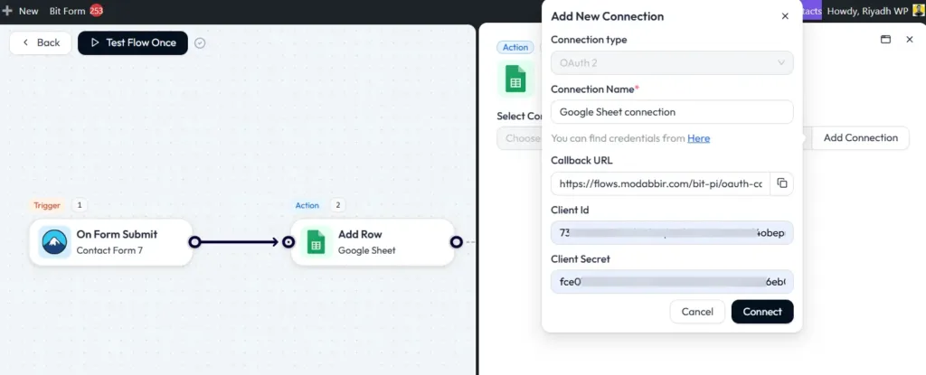 Collegare google sheet a wordpress per inviare i dati del modulo di contatto 7