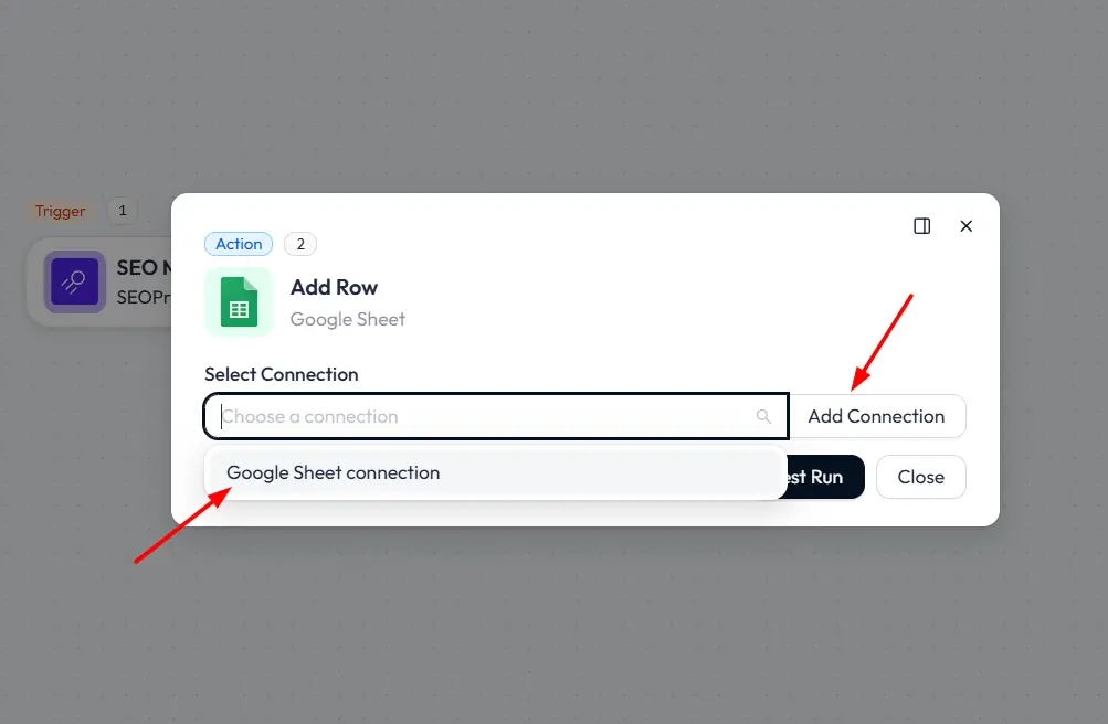 Google sheet connection