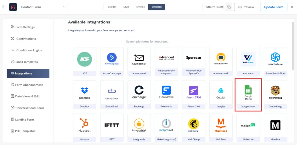 Integrate Google Sheets with WordPress form for free