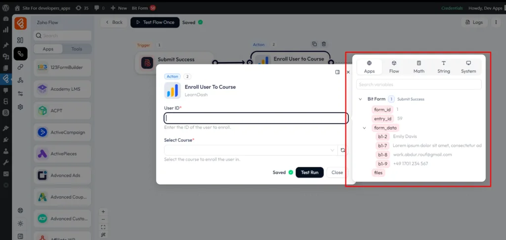 LearnDash Integrations as Action