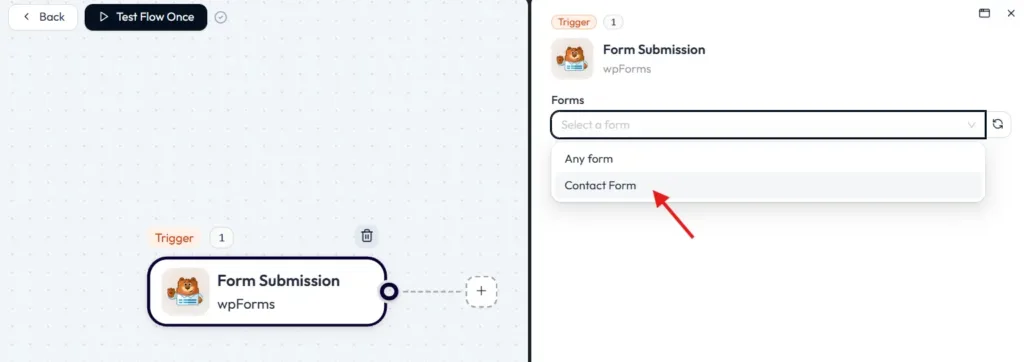 Select Forms from the list