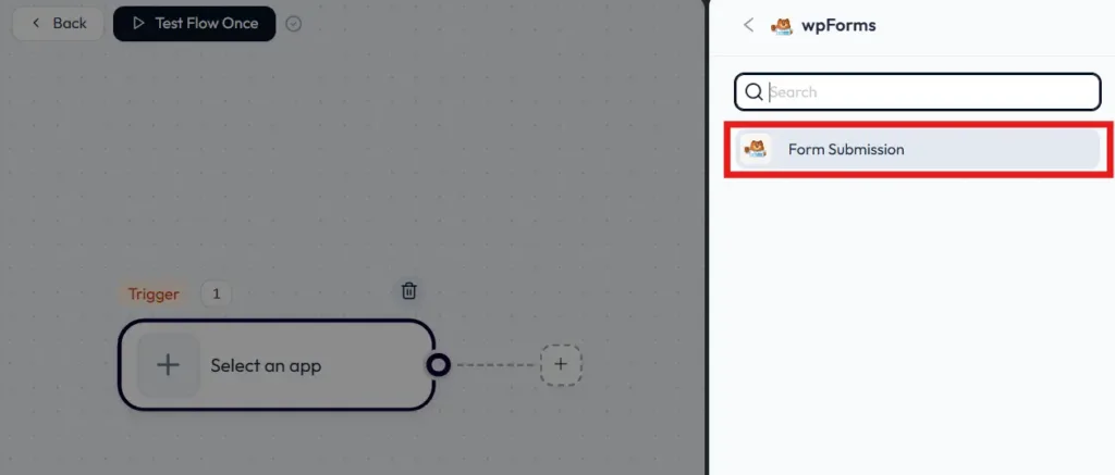 Select WPForms form submission event