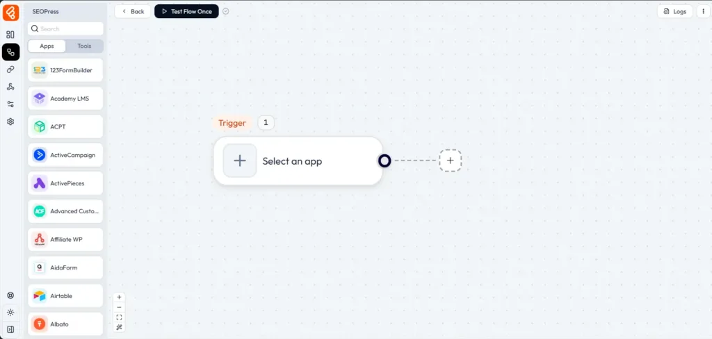 flowbuilder screen