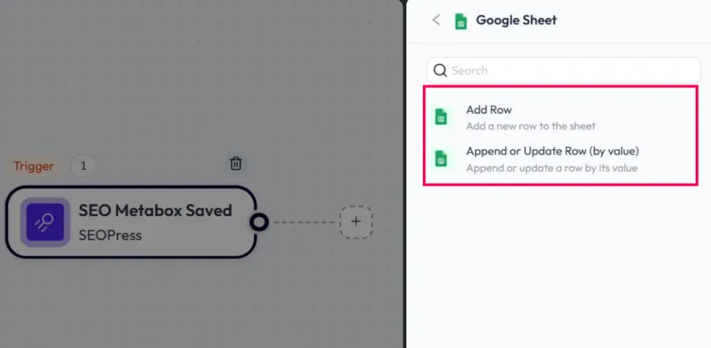 google sheet events in bitflows