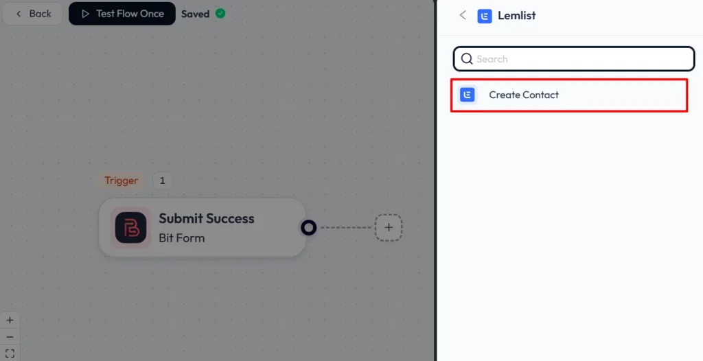 Lemlist Integration with Bit Flows-select event
