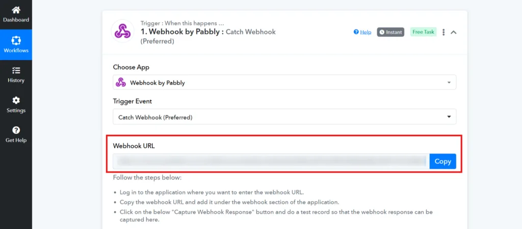 pabbly connect integration with bit flows paste api
