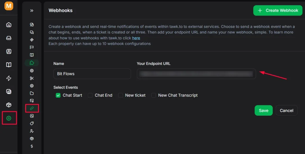Tawk.to Integration with Bit Flows - Tawk.to Authorization