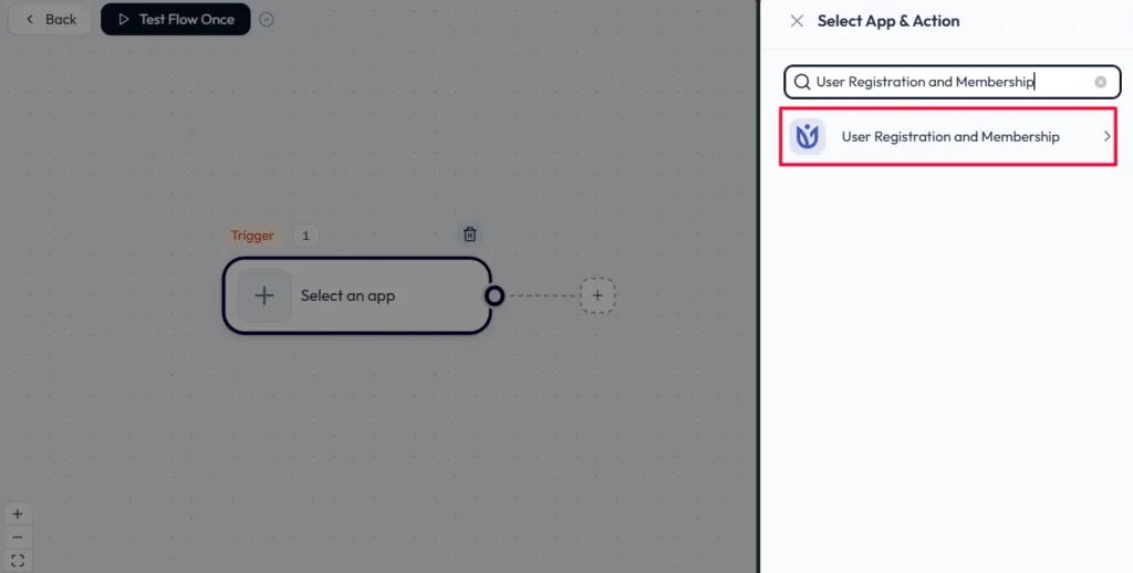 User Registration & Membership Integration with Bit Flows- select trigger app