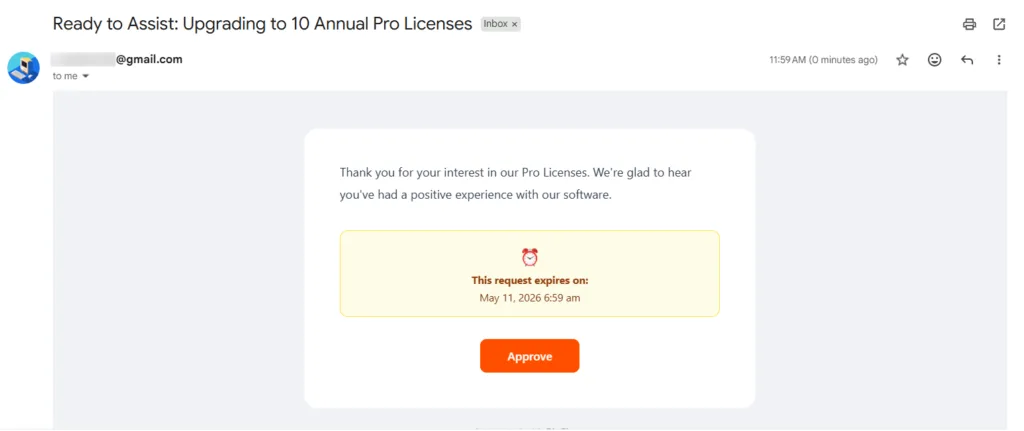 approve email send for Human Approval