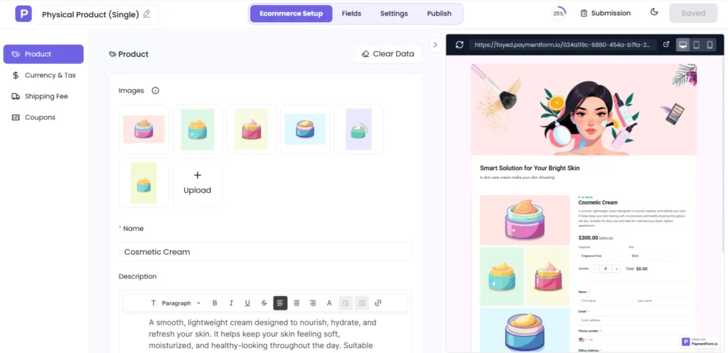If you sell one specific item, this module gives you a focused, distraction-free checkout. Think handmade goods, merchandise drops, print-on-demand items, or any single product you want to move.