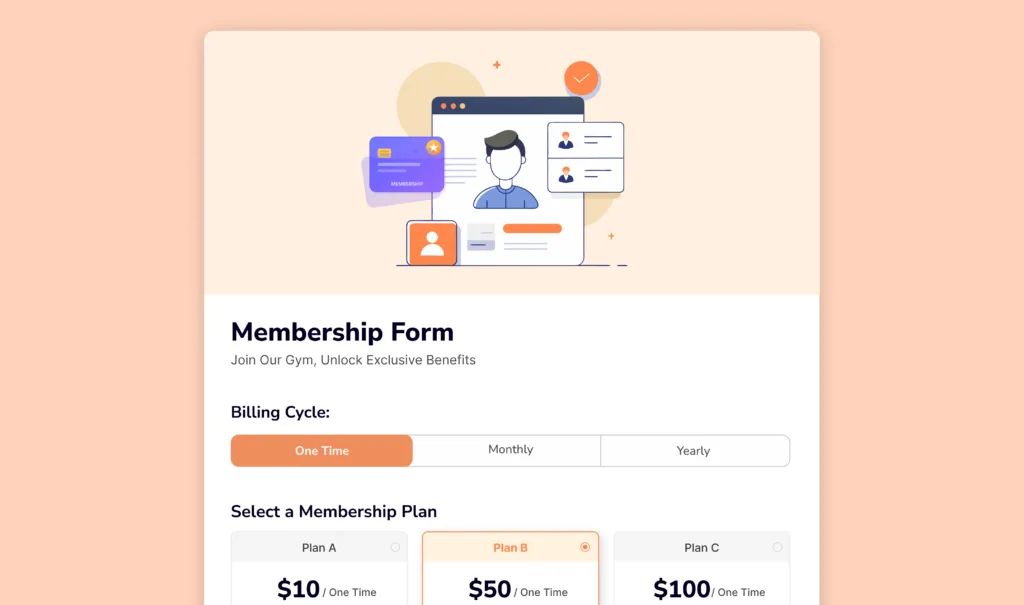 The membership module will enable recurring subscription-based payment collection for membership programs. Define plans, collect member details, and manage renewals automatically.