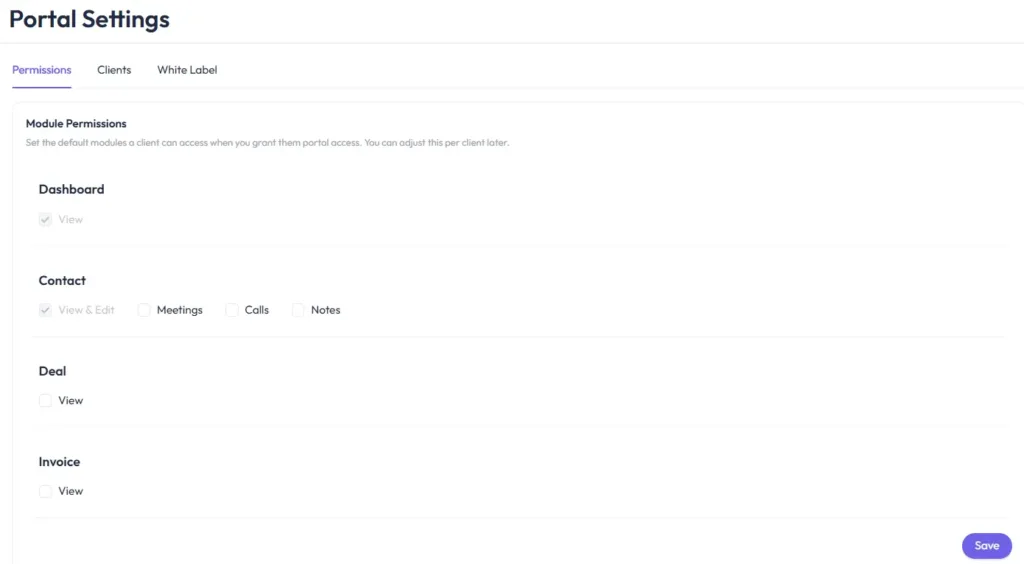 bit crm portal setting