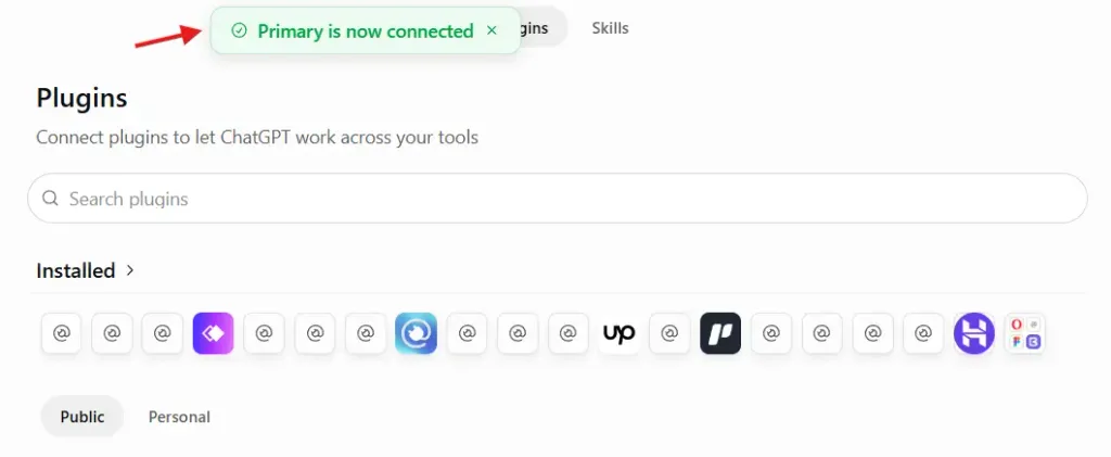 Bit Flows MCP server connection with ChatGPT